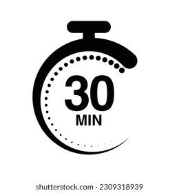 30 Minutes Timer Stopwatch Vector Illustration Stock Vector (Royalty Free) 2309318939 | Shutterstock