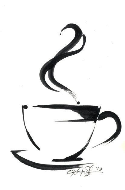 Brushstroke Coffee Cup ... Series No.5 ... Original Abstract Minimalist ...