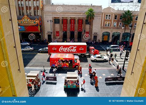 Hollywood, California - Hollywood Boulevard Walk of Fame View Editorial Image - Image of ...