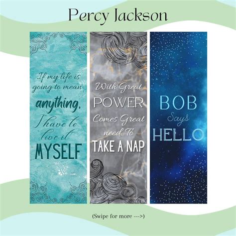 Percy Jackson Bookmarks - Etsy