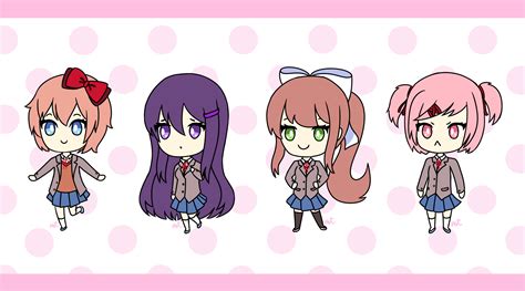 [OC fanart] DDLC Chibis Redraw : r/DDLC