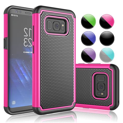 Samsung Galaxy S8 Case, Galaxy S8 Phone Cover, Njjex Shock Absorbing Double Layered Plastic ...