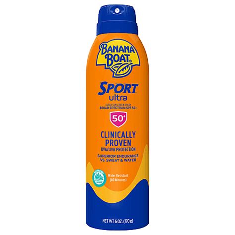 Banana Boat Sunscreen Spray, Clear, Ultra, Broad Spectrum SPF 50+ 6 oz | Sunscreen | Real Value IGA