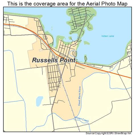 Aerial Photography Map of Russells Point, OH Ohio