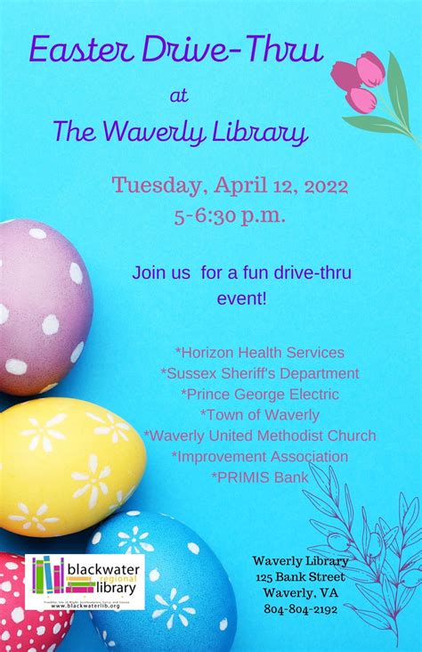 April Events at Waverly Library – Town of Waverly, Virginia