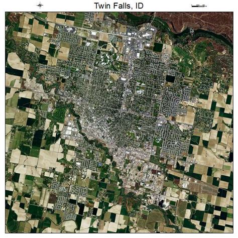 Aerial Photography Map of Twin Falls, ID Idaho