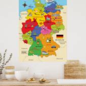 Germany map poster | Zazzle