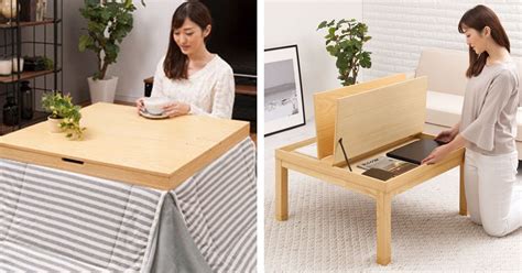 Modern Take on a Kotatsu, a Japanese Heated Table