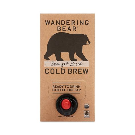 Wandering Bear Coffee Cold Brew Coffee on Tap, Straight Black 96 oz. - Thrive Market