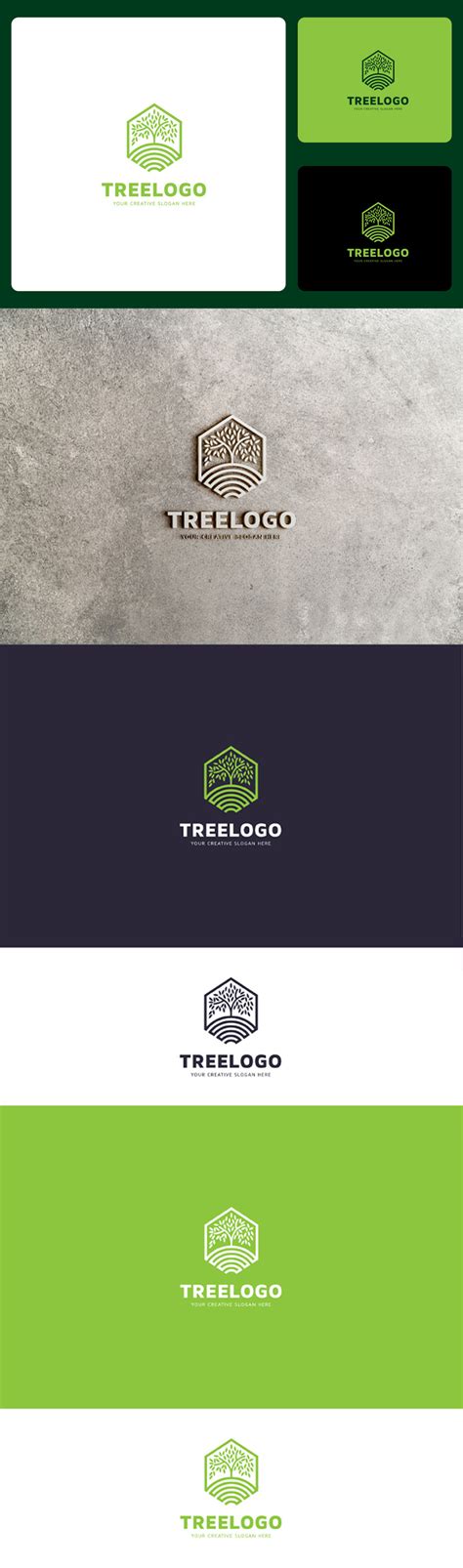 Natural Tree Logo Design Template #370854 - TemplateMonster