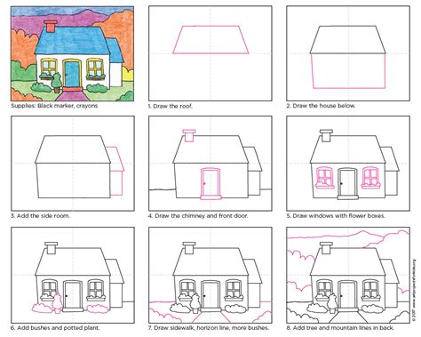 House Drawing Step By Step at GetDrawings | Free download