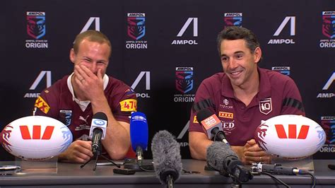 NRL 2023: Queensland Maroons press conference, Billy Slater, Daly Cherry-Evans, Reece Walsh ...