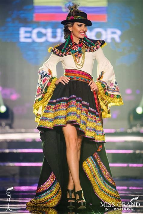 Analía Viviana Vernaza Daulón Miss Grand Ecuador 2017 during national costume competition (Photo ...