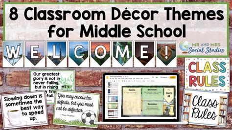 8 Classroom Decor Themes for Middle School - Mr and Mrs Social Studies