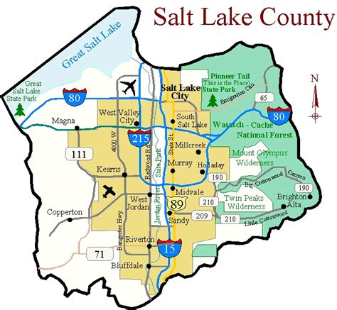 Salt Lake County Map Of Cities - Maping Resources