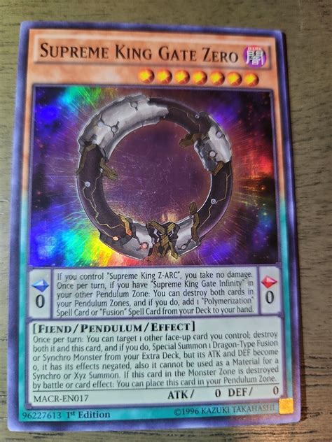 Yu-Gi-Oh! TCG Supreme King Gate Zero Maximum Crisis MACR-EN017 1st Edition Super Rare for sale ...