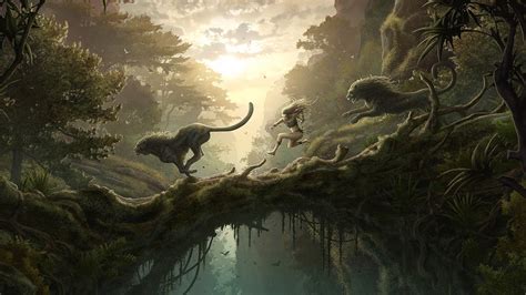 Enchanted Jungle Pursuit HD Wallpaper by Kerem Beyit