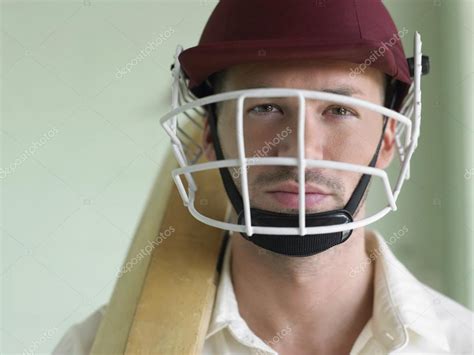 Cricket player wearing helmet — Stock Photo © londondeposit #33820483