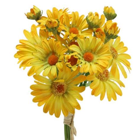 Floristik24.co.uk Daisies in bouquet yellow 33cm 6pcs-64078