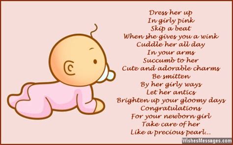 Congratulations for baby girl: Poems for newborn baby girl – WishesMessages.com