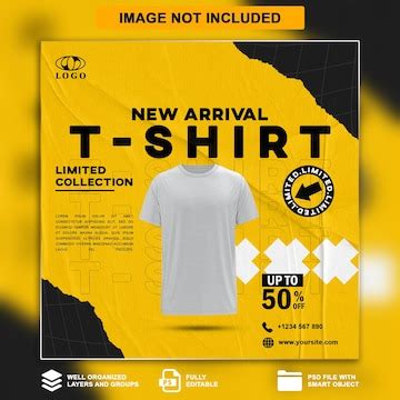 Premium PSD | T shirt sale for social media Instagram post or square banner template design