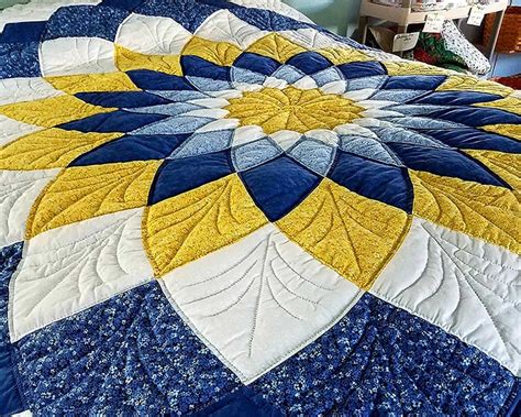 CUSTOM ORDER Amish Handmade Quilt Giant Dahlia | Etsy