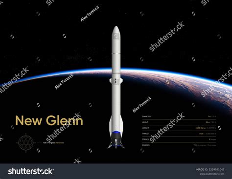 New Glenn Rocket 3d Illustration Poster Stock Illustration 2229951045 ...