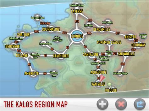 Kalos Region Map | Pokemon kalos, Kalos region, Map