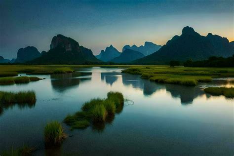 the li river in china. AI-Generated 30179755 Stock Photo at Vecteezy