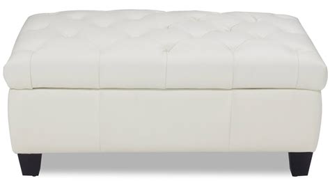 Carson Tufted Contemporary Ottoman White | Zuri Furniture