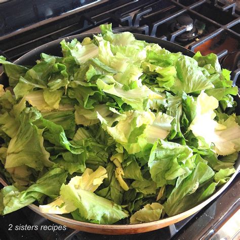 Mom's Sauteed Escarole - 2 Sisters Recipes by Anna and Liz