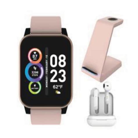 Itech Fusion 2 Unisex Adult Smartwatch w/ Bluetooth Earbuds & Charging ...