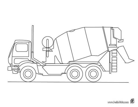 Cement mixer truck coloring pages - Hellokids.com