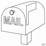 Closed Mailbox With Raised Flag coloring Page  Free Printable Coloring sketch template