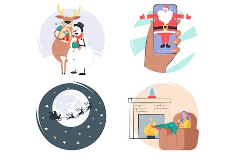 Premium Vector | Christmas stories illustrations