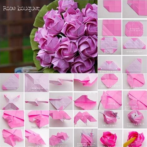 how to make origami flowers out of tissue paper - step by step instructions