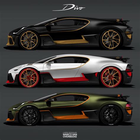 Bugatti Divo livery and spec concepts on Behance