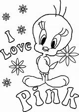 I Love Pink Tweety Coloring Page  Wecoloringpagecom sketch template