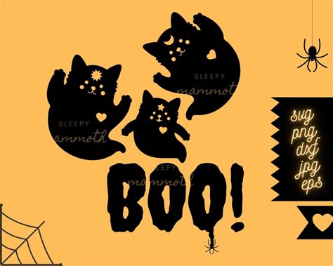 SVG Halloween Sign Halloween Banner SVG Cute SVG Ghost - Etsy