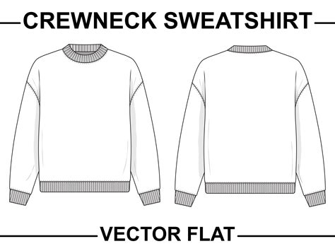 White Crewneck Sweatshirt Template