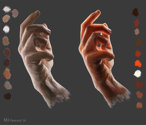 Hand Study - Lighting, Michael Peacock | Realistic drawings, Drawing ...