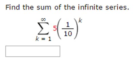 Solved Find the sum of the infinite series. | Chegg.com