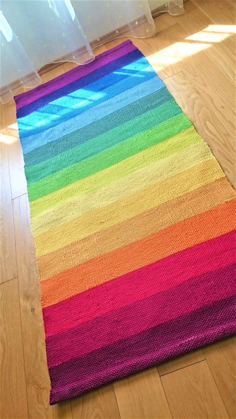 Striped Colorful Rainbow Rug Machine Washable LGBTQ Floor | Etsy in 2022 | Rainbow rug, Cotton ...