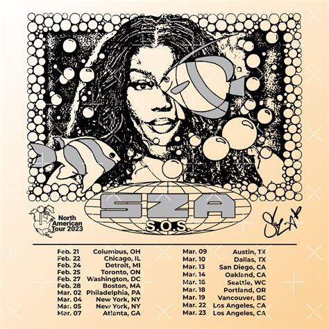 SZA Sos Tour Svg Sza Merch 2023 Shirt Sza North American - Etsy Canada