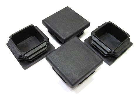 20 Black End Caps for Square Tubing 5/8Square Tube Inserts Square Tube Plugs Square Tubing Caps ...