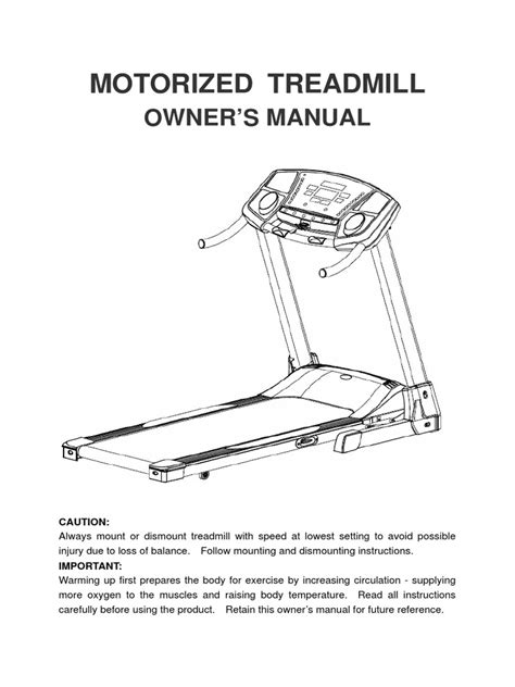 Motorized Treadmill: Owner'S Manual | PDF | Treadmill | Heart Rate