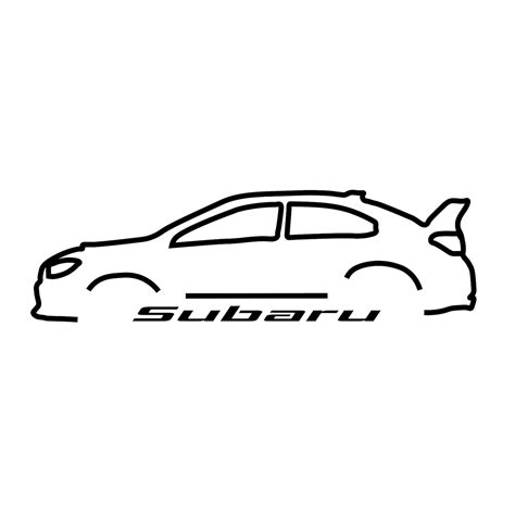 Subaru WRX/STI Silhouette Vinyl Decals 4, 6 & 8 Inches - Etsy