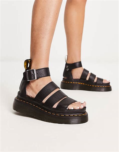 Dr Martens Clarissa ii quad chunky sandals in black | ASOS