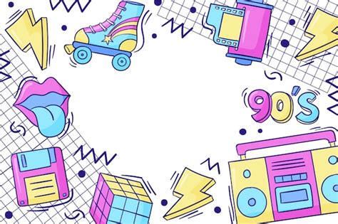 Get the Hand Drawn Nostalgic 90's Background for Free - HD Stock Images