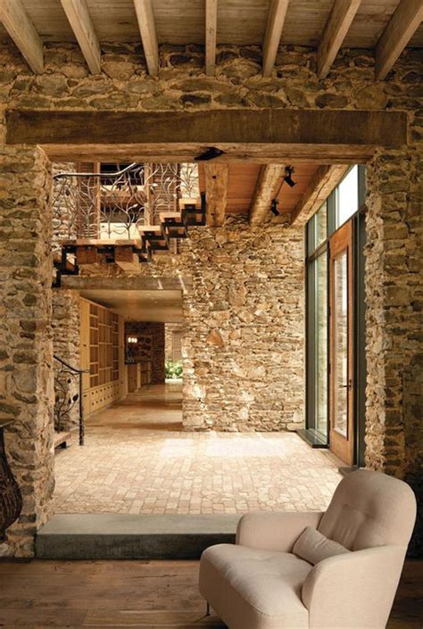 Brick And Stone Wall Ideas (38 House Interiors)